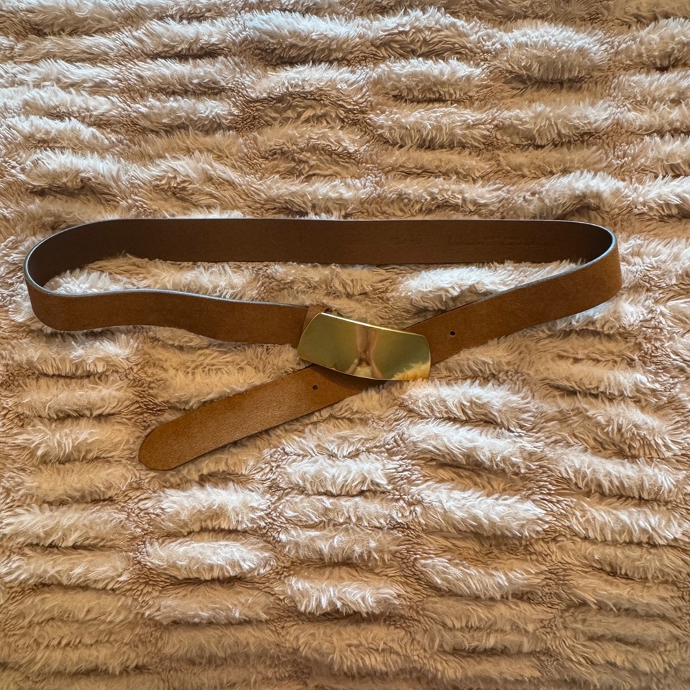 Madewell Suede Bar Hardware Belt